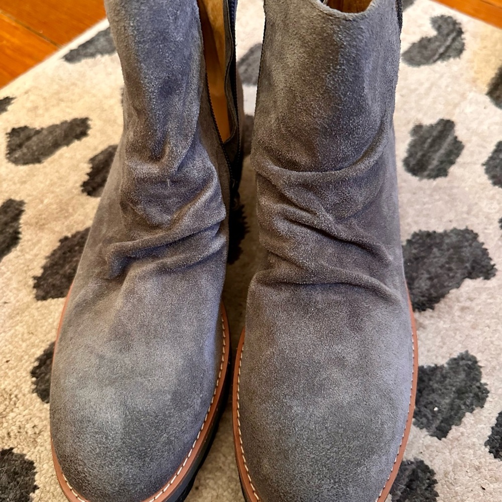 Sofft Charcoal Suede Ankle Booties